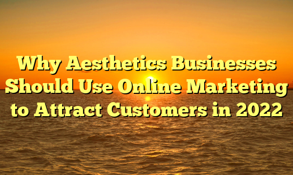 Why Aesthetics Businesses Should Use Online Marketing to Attract Customers in 2022